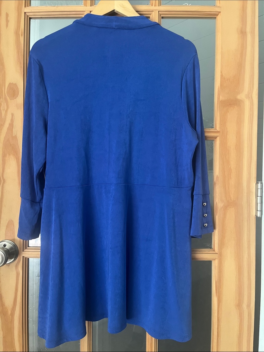 Chico's Traveler Long Open Cardigan Teal Size 2- Large - Picture 4 of 4